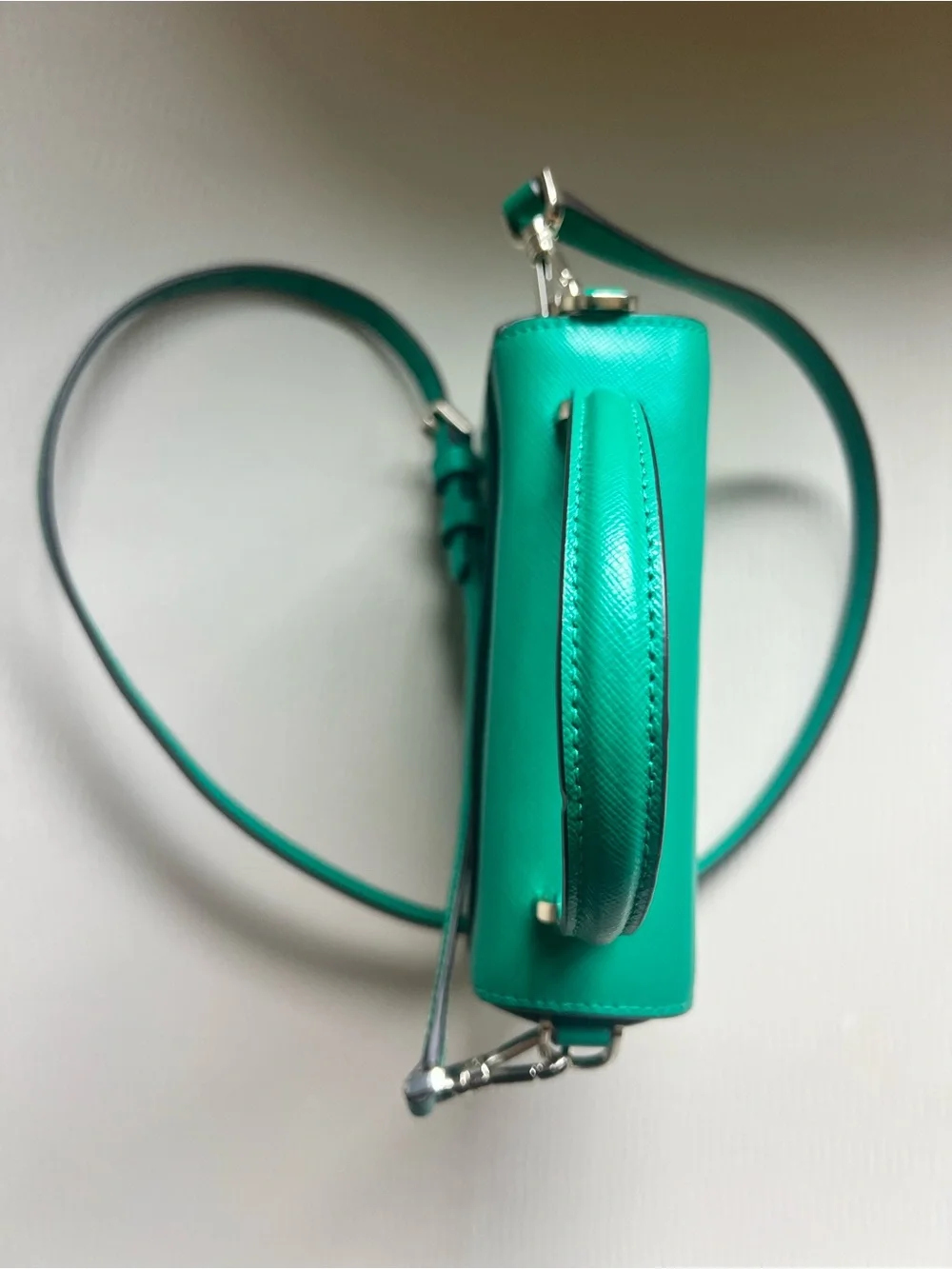 Kate Spade Crossbody Staci Square Saffiano Leather Structured Flap Green NWOT